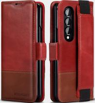 Capa tipo carteira KeziHome em couro genuíno para Samsung Galaxy Z Fold 4 Capa tipo carteira KeziHome em couro genuíno para Samsung Galaxy Z Fold 4