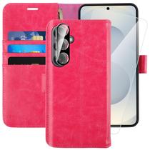 Capa tipo carteira MONASAY Samsung Galaxy S25+ Plus 5G rosa quente Capa tipo carteira MONASAY Samsung Galaxy S25+ Plus 5G rosa quente