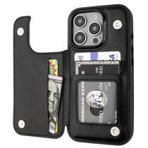 Capa tipo carteira Onetop compatível com iPhone 16 Pro 6,3" preta