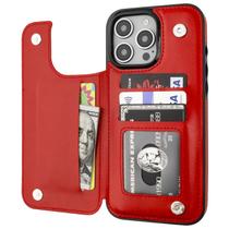 Capa tipo carteira Onetop compatível com iPhone 16 Pro Max Red Capa tipo carteira Onetop compatível com iPhone 16 Pro Max Red