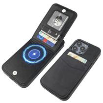 Capa tipo carteira para iPhone 14 Pro Max KIHUWEY com MagSafe Black