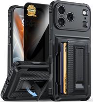 Capa tipo carteira para iPhone 17 Pro Max com suporte para cartão e tela de privacidade