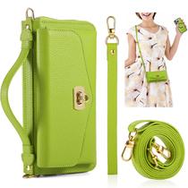 Capa tipo carteira REEGINCH para iPhone 15 Pro Max com RFID verde