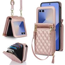 Capa tipo carteira Sivnhu para Samsung Galaxy Z Flip 7 com suporte para cartão