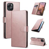 Capa tipo carteira SUANPOT compatível com iPhone 15 6.1 em ouro rosa