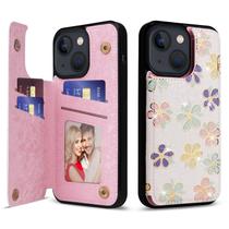 Capa tipo carteira UEEBAI para iPhone 13 com porta-cartões em couro PU Capa tipo carteira UEEBAI para iPhone 13 com porta-cartões em couro PU