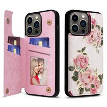 Capa tipo carteira UEEBAI para iPhone 13 Pro Max com porta-cartões em couro PU Capa tipo carteira UEEBAI para iPhone 13 Pro Max com porta-cartões em couro PU