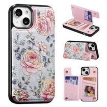 Capa tipo carteira UEEBAI para iPhone 15 Plus, porta-cartões, couro PU