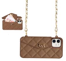 Capa tipo carteira UnnFiko compatível com iPhone 6/6s com alça marrom