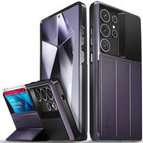 Capa tipo carteira VENA Commute para Samsung Galaxy S25 Ultra Purple Capa tipo carteira VENA Commute para Samsung Galaxy S25 Ultra Purple