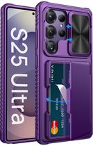 Capa tipo Carteira Vihibii para Samsung Galaxy S25 Ultra - Roxa Escuro