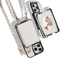 Capa Tiracolo Stylivolve para iPhone 16 Pro Max - Com Alça, Porta-Cartões RFID e Zíper