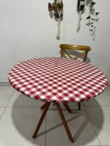 Capa, toalha de mesa TÉRMICA e IMPERMEÁVEL, redonda com elástico.