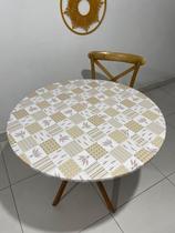 Capa, toalha de mesa TÉRMICA e IMPERMEÁVEL, redonda com elástico.