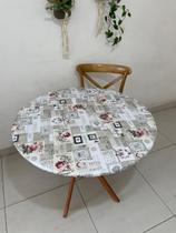 Capa, toalha de mesa TÉRMICA e IMPERMEÁVEL, redonda com elástico.