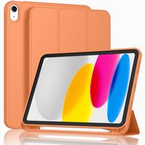 Capa ToaPoia para iPad A16 11" 2025 com Suporte para Apple Pencil Laranja