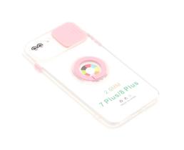 Capa TPU com e Suporte Anel IPhone 7 -8 Plus (rosa)