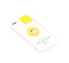 Capa TPU com e Suporte Anel IPhone 7plus -8 Plus(amarelo)