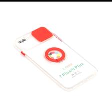 Capa TPU com e Suporte Anel IPhone 7plus -8 Plus(vermelho - Top