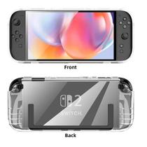 Capa tpu transparente para nintendo switch 2, capa macia à prova de choque, anti-queda