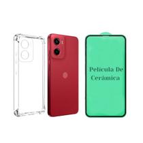 Capa TPU Transparente + Película Cerâmica Moto G05