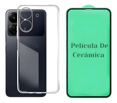 Capa Tpu Transparente + Película Cerâmica Xiaomi Poco C65