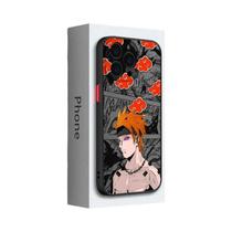 Capa Translúcida Fosca Naruto Uchiha para iPhone 15/14/13/12/mini/XR/X/8/7/Pro