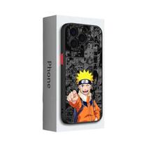 Capa Translúcida Fosca Naruto Uchiha para iPhone 15/14/13/12/mini/XR/X/8/7/Pro