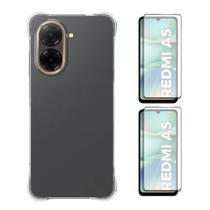 Capa Transparente + 2 Pelicula Vidro Compativel Com Redmi A5 Capa Transparente + 2 Pelicula Vidro Compativel Com Redmi A5