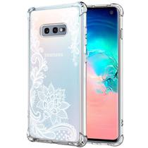 Capa transparente à prova de choque KIOMY para Samsung Galaxy S10E Floral Capa transparente à prova de choque KIOMY para Samsung Galaxy S10E Floral