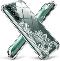 Capa transparente à prova de choque KIOMY para Samsung Galaxy S22 5G Floral