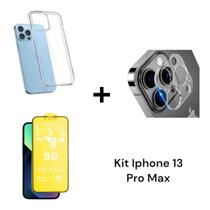 Capa Transparente Anti Impacto + Película Fosca 9D + Película Câmera Para Iphone 13 PRO MAX Capa Transparente Anti Impacto + Película Fosca 9D + Película Câmera Para Iphone 13 PRO MAX