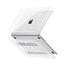 Capa Transparente Com Glitter Para MacBook Air 13.6 M5 M4 M3 M2 A3449 A3240 A3113 A2681