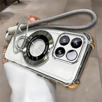 Capa Transparente De Luxo Com Borda Metalizada Para Motorola Moto G77 G67 G86 Power G56 G75 G15 G05