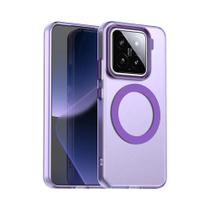 Capa Transparente Fosca Cor Doce Para Xiaomi 15T pro 14T pro Com Carregamento Sem Fio, - NONE