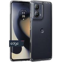 Capa transparente híbrida para Motorola Edge 2024, anti-amarelamento, fina