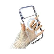 Capa Transparente Magnética Magsafe Para Carregamento Sem Fio Para iPhone 17 16 15 14 13 12 11 pro
