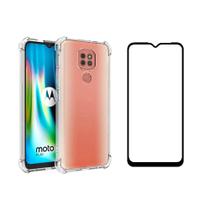 Capa Transparente Motorola Moto G9 Play + Película de Vidro 3d 5d