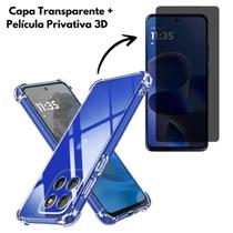Capa Transparente P/ Motorola Moto G37 / G37 Power / G47 ou Vidro 3D e Privativo Cor:Capa + Película Privativa 3D