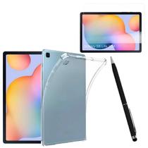 Capa transparente p/ s6 lite 10.4 + película de vidro + caneta