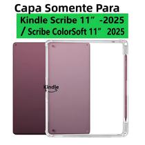 Capa Transparente para Kindle Scribe 11"2025/Scribe Colorsoft 11" Capa Protetora de TPU Macio Capa Transparente para Kindle Scribe 11"2025/Scribe Colorsoft 11" Capa Protetora de TPU Macio