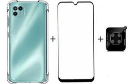 Capa Transparente + Pelicula 3d 9d + Pel Cam Para Moto G50 5