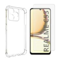 Capa Transparente + Película De Vidro 3D Para Realme C53 4G