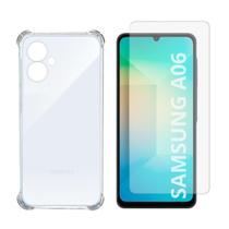 Capa Transparente + Película De Vidro 3D Para Samsung A06 Capa Transparente + Película De Vidro 3D Para Samsung A06