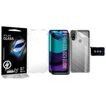 Capa Transparente + Película Privacidade + Traseira + Câmera Moto E20 XT2155 6.5 - Cell In Power25
