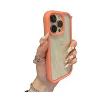 Capa Transparente Rígida Antichoque Para iPhone 16 15 14 13 12 pro Max plus Com Borda Transparente