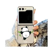 Capa Transparente Rígida Dobrável Panda Para Samsung Galaxy Z Flip 7 6 5 4 3