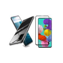 Capa Transparente Samsung Galaxy A71 + Película de Vidro 3d 5d
