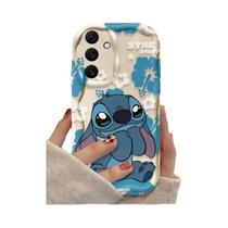 Capa Transparente Samsung Galaxy Série a Com Design Divertido Stitch Angel Para A16 A06 A55 A35 A25