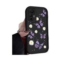 Capa Traseira Antichoque Borboleta Roxa Para Xiaomi Poco F7 F6 F5 F4 F3 M5s C65 C75 C71 X7 X6 X5 X4